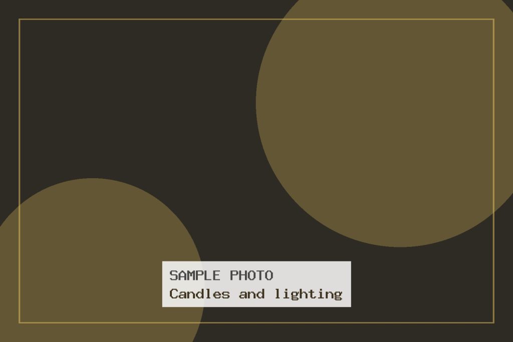 Sample photo: Candles and lighting