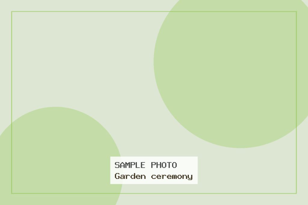 Sample photo: Garden ceremony